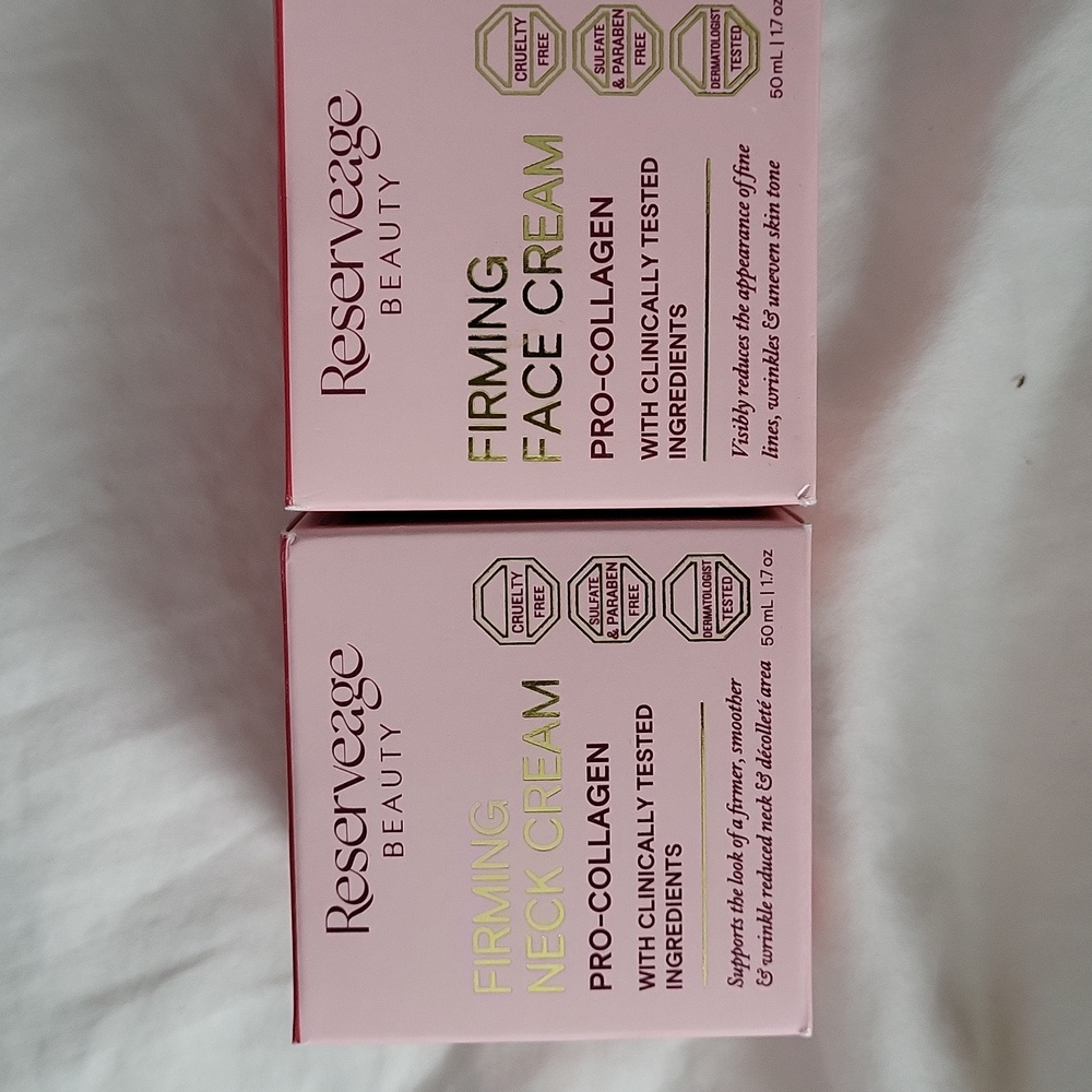 Reserveage firming neck cream and firming face cream